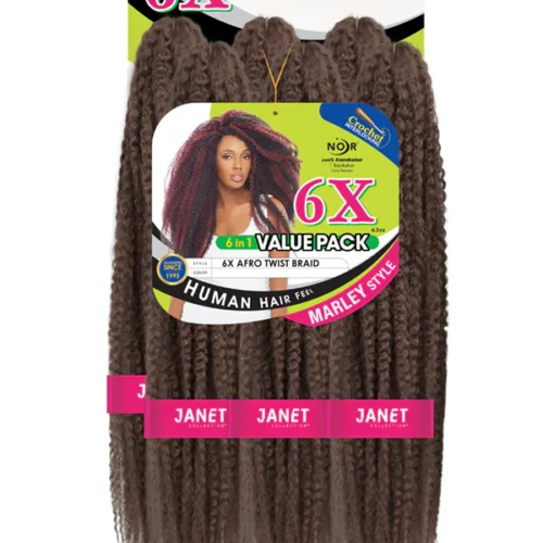 Janat Marley 6x Afro Twist Braid Human Feel