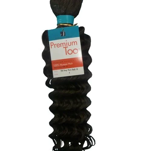 Premium Too Deep Wave Bulk Hair 18" Dark 1-4