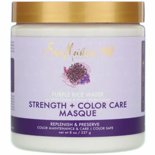 SheaMoisture Purple Rice Water Strength & Color Care Masque 8oz – Repair & Protect Hair