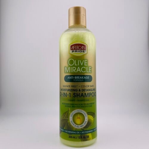 African Pride Olive Miracle 2-in-1 Shampoo & Conditioner Moisturizing Care - 12oz