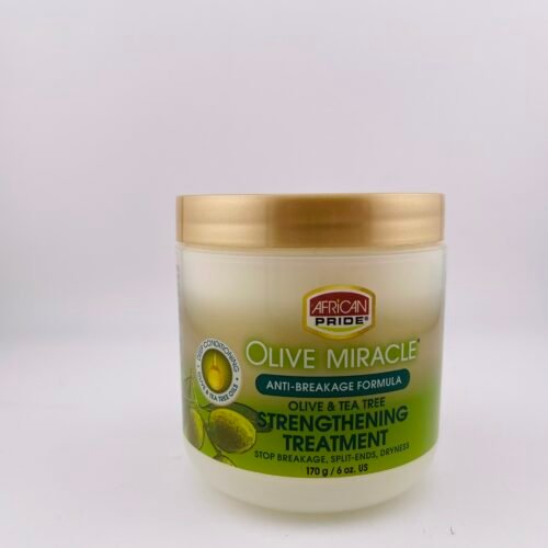 African Pride Olive & Tea Tree Miracle Strengthening Treatment Hair Repair - 6oz
