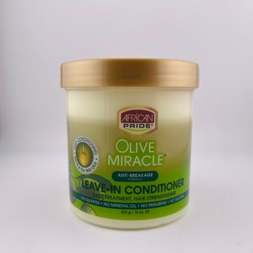 African Pride Olive Miracle Leave-In Conditioner Strengthening Hair Care - 15oz