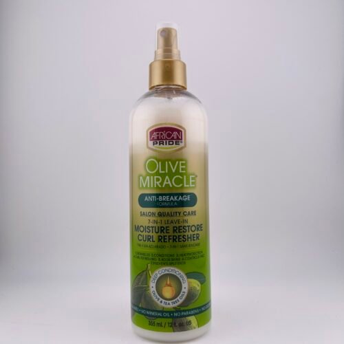 African Pride Olive Miracle 7-in-1 Leave-In Curl Refresher Moisturize & Repair - 12oz