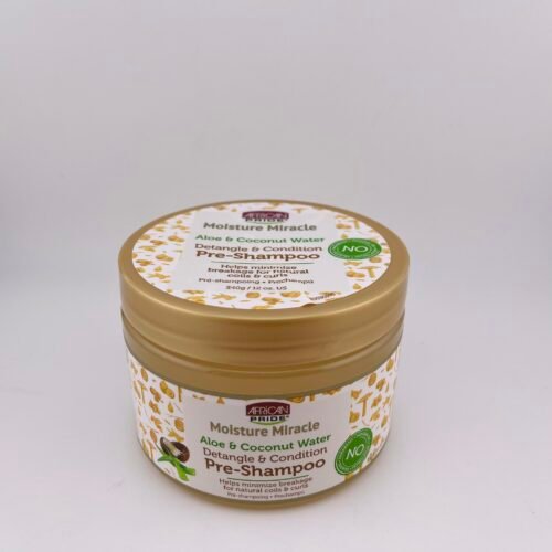 African Pride Moisture Miracle Aloe & Coconut Water Pre-Shampoo 12oz – Hydrating Care