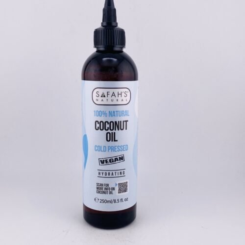 SAFAH’S NATURAL 100% NATURAL COCONUT OIL COLD PRESSED VEGAN(250ml) 8.5 fl oz