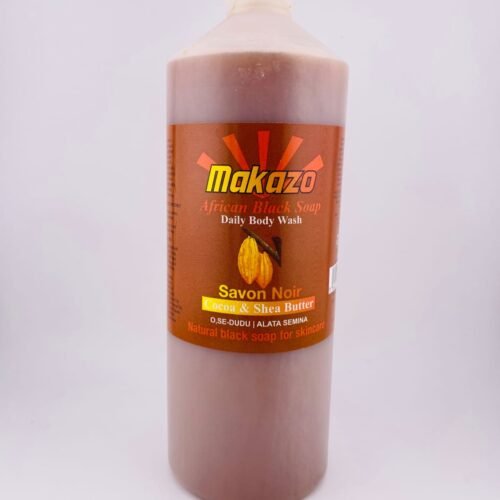 MAKAZO AFRICAN BLACK SOAP Cocoa & Shea Butter(977ml) 38.2 fl oz
