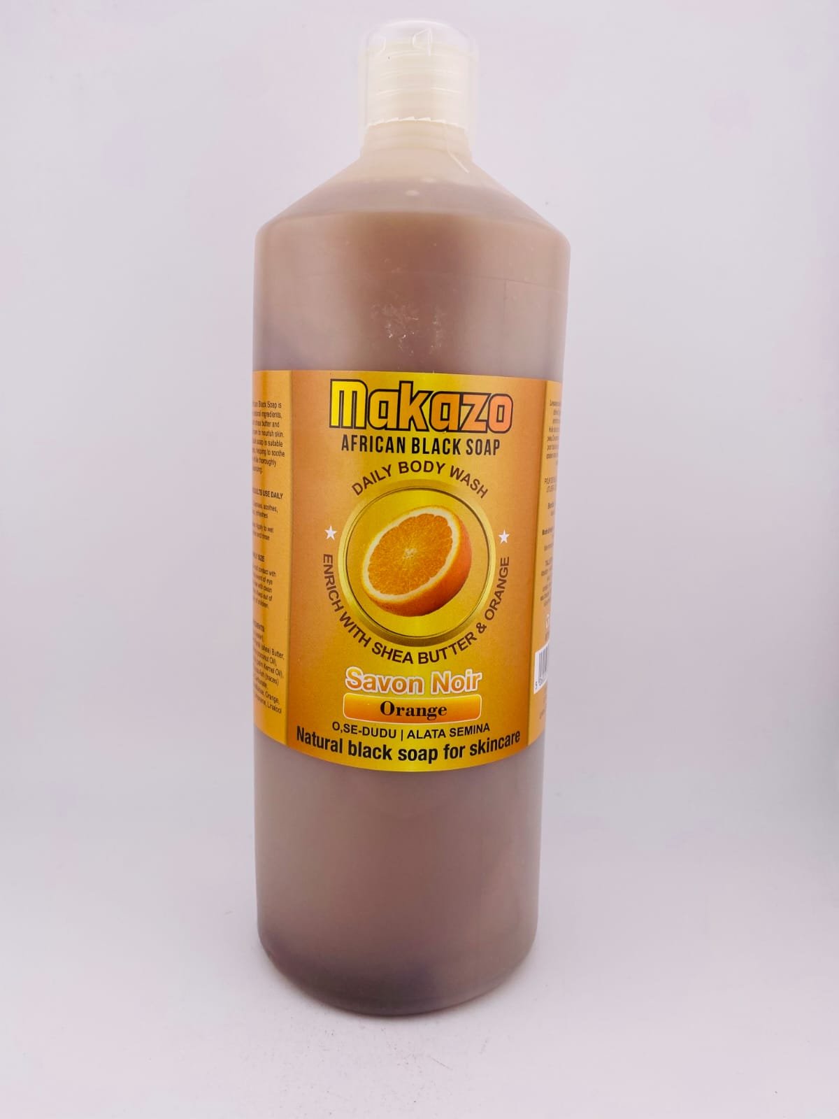 MAKAZO AFRICAN BLACK SOAP Orange(977ml) 40.1 fl oz