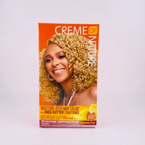 CREME OF NATURE C43 LIGHTEST BLONDE With SHEA BUTTER PERMANENT HAIR COLOR