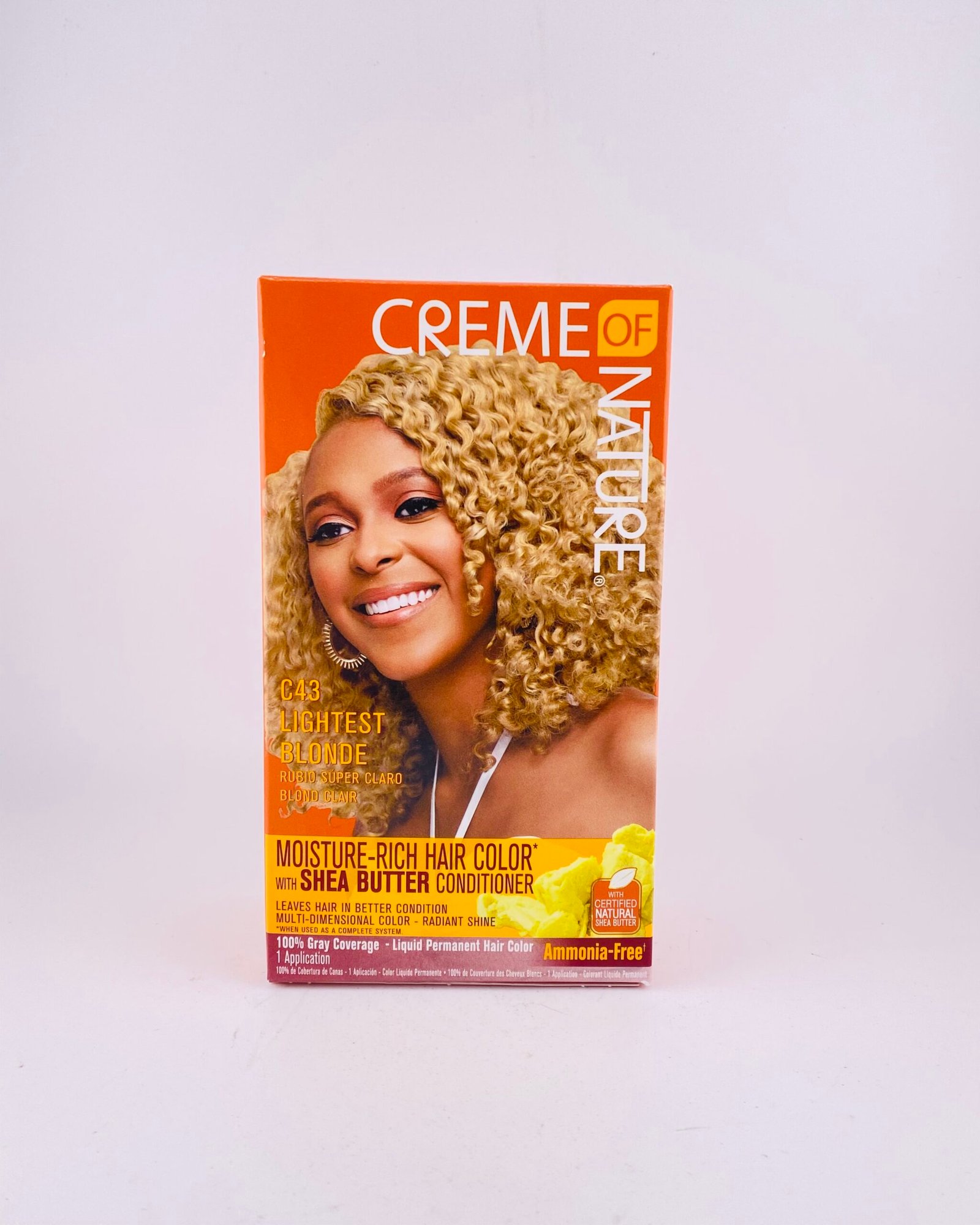 CREME OF NATURE C43 LIGHTEST BLONDE With SHEA BUTTER PERMANENT HAIR COLOR