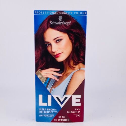 LIVE ULTRA BRIGHTS FOR BRUNETTES SEMI-PERMANENT RICH BURGUNDY 192 15 WASHES
