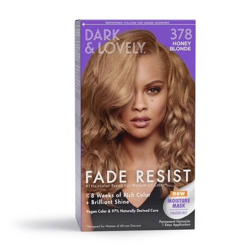 DARK & LOVELY 378 HONEY BLONDE Permanent Hair Color 1 Easy Application