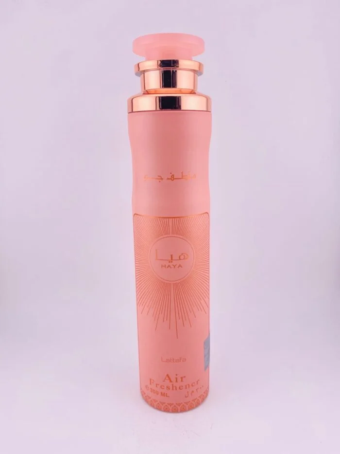 Haya Lattafa perfume bottle 100ml on vanity