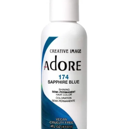 Creative Image Adore Sapphire Blue 174 Semi‑Permanent Hair Color bottle vivid blue shade