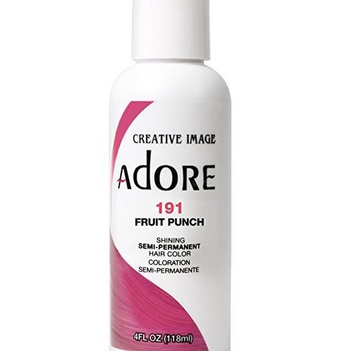 Creative Image Adore Fruit Punch 191 Semi‑Permanent Hair Color bottle red‑pink shade