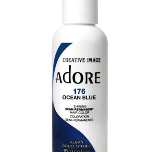 Creative Image Adore Ocean Blue 176 Semi‑Permanent Hair Color bottle vibrant deep blue shade
