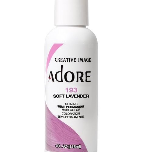 Creative Image Adore Soft Lavender 193 Semi‑Permanent Hair Color bottle pastel purple shade