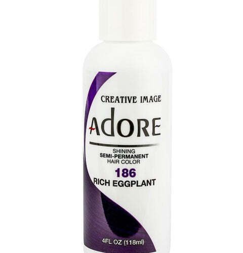 Creative Image Adore Rich Eggplant 186 Semi‑Permanent Hair Color bottle deep purple shade