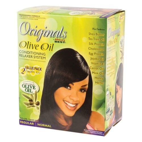 Africa’s Best Originals Olive Oil Conditioning Relaxer System Regular Normal 2 Complete Kits