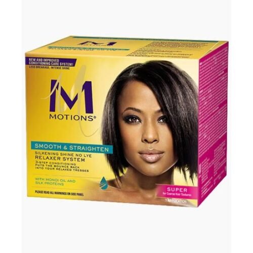 Motions Smooth and Straighten Silkening Shine No Lye Relaxer System Super 1 Application