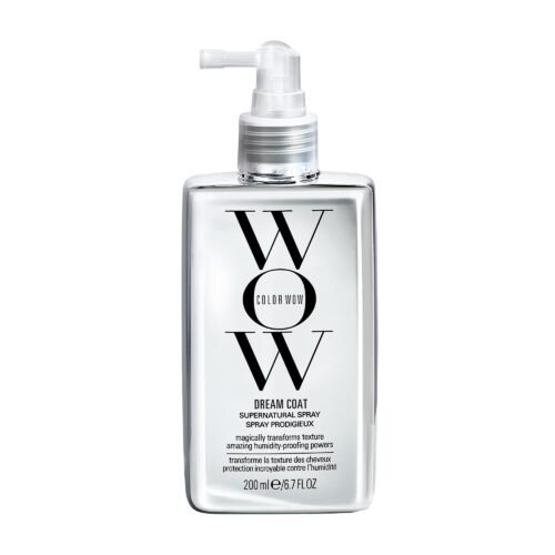 Frizz-free glossy hair after using WOW Color WOW Dream Coat Spray