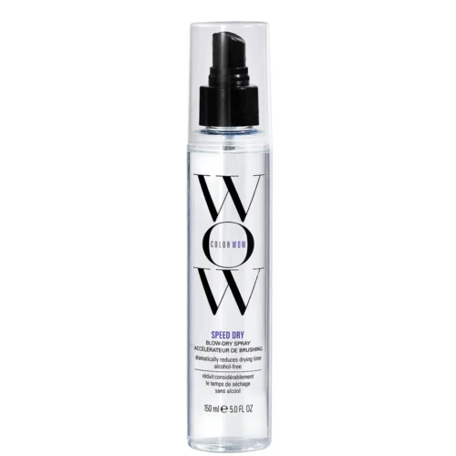 Smooth shiny hair after using Color Wow Speed Dry Blow-Dry Spray