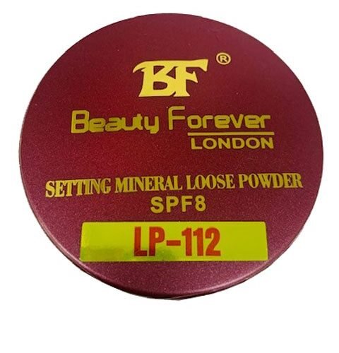 Beauty Forever London Setting Mineral Loose Powder LP-112 with SPF 8 for smooth matte finish, oil control, and long-lasting makeup.