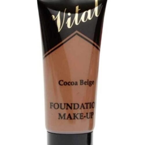Vital Cocoa Beige Moisturizing Semi-Matt Foundation for smooth, even coverage, hydrated skin, and natural semi-matte finish.