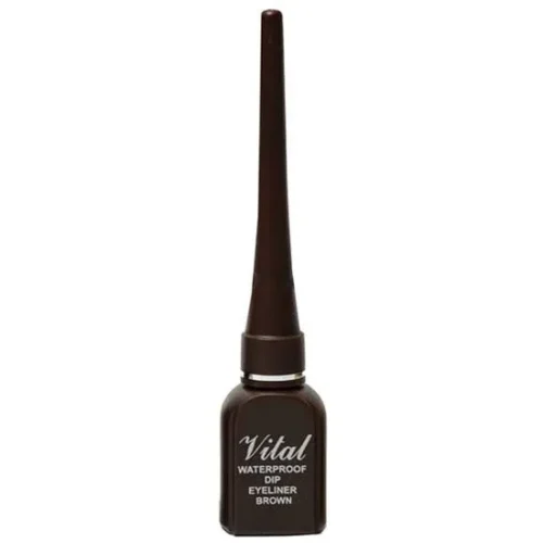 Vital Waterproof Dip Eyeliner in Brown for precise, long-lasting, smudge-proof eye definition.