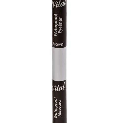Vital Waterproof Eyeliner / Mascara Brown (3.5ml) for long-lasting, smudge-proof eye definition and voluminous lashes.