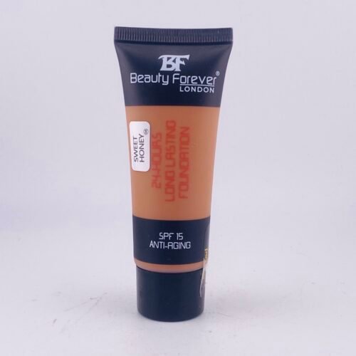 Beauty Forever London Sweet Honey SPF 15 Anti-Aging Foundation smooth sweet honey-toned foundation in tube.