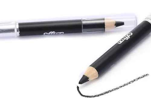 Saffron LONDON Smooth Eyeshadow Black 367 (1.5g) open showing rich black shade