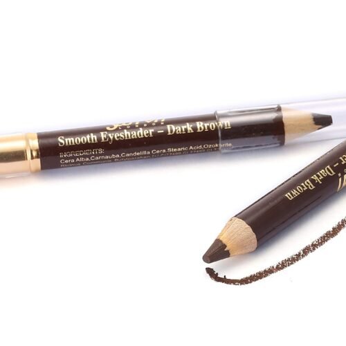 Saffron LONDON Smooth Eyeshadow Dark Brown 369 (1.5g) open showing rich dark brown shade