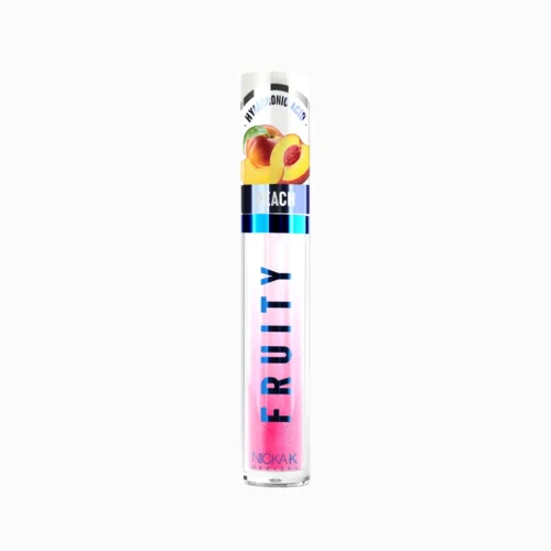"NICKAK NEW YORK Peach 08 Fruity Lip Gloss with hydrating, high-shine peach tint"