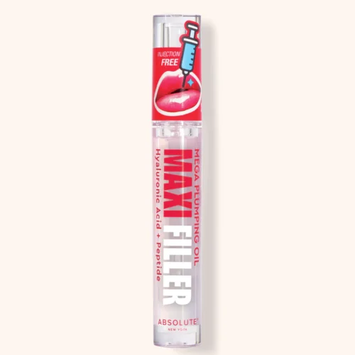 "ABSOLUTE NEW YORK Lip Plump Mega Plumping Oil Gloss with high-shine and hydrating plumping effect"