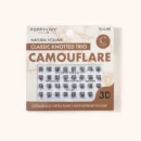 POPPY & IVY Beauty Natural Volume Individual 3D Extra Black Eyelashes – classic knotted trio, medium C curl, ELIL40.