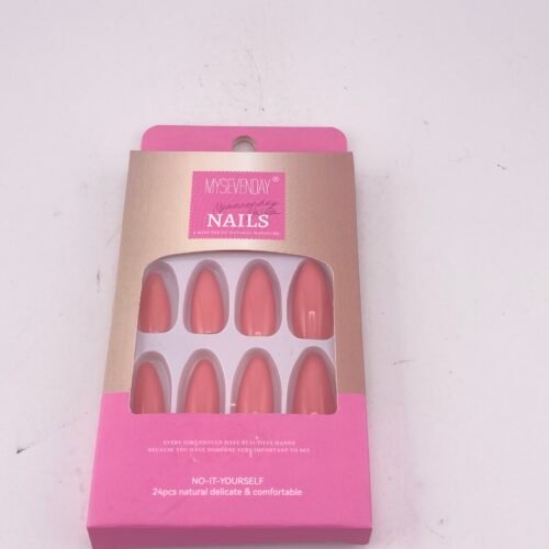 MYSEVENDAY 24 PCS Natural Delicate & Comfortable Nails – lightweight, durable nails for DIY or professional use.