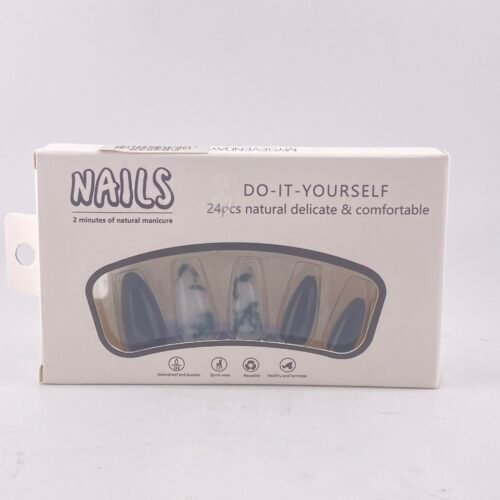 24 PCS Natural Delicate & Comfortable Nails – lightweight, durable nails for DIY or professional salon use.