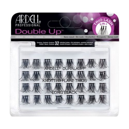 “ARDELL PROFESSIONAL Double Up Knotted Flare Trios Long Black Eyelashes”